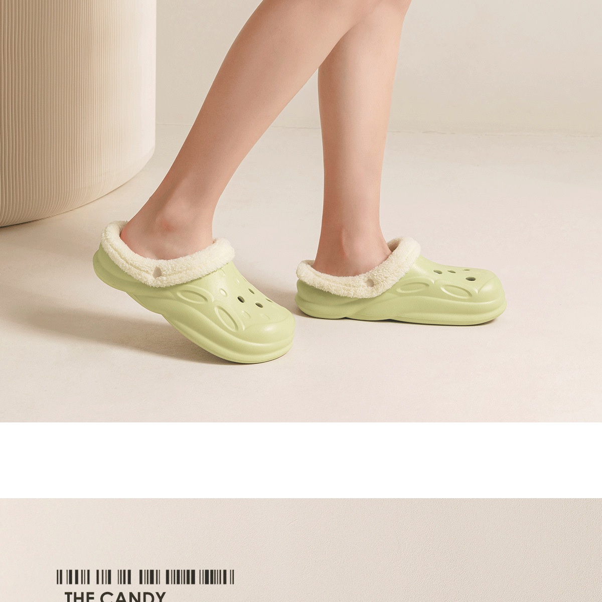 Zees Herren-Clogs mit Fleece-Futter für Paare, 2025 Neu Winter Indoo Rutschfeste, warme Baumwoll-Slipper mit dicker Sohle für Damen und Outdoor_voghion.com