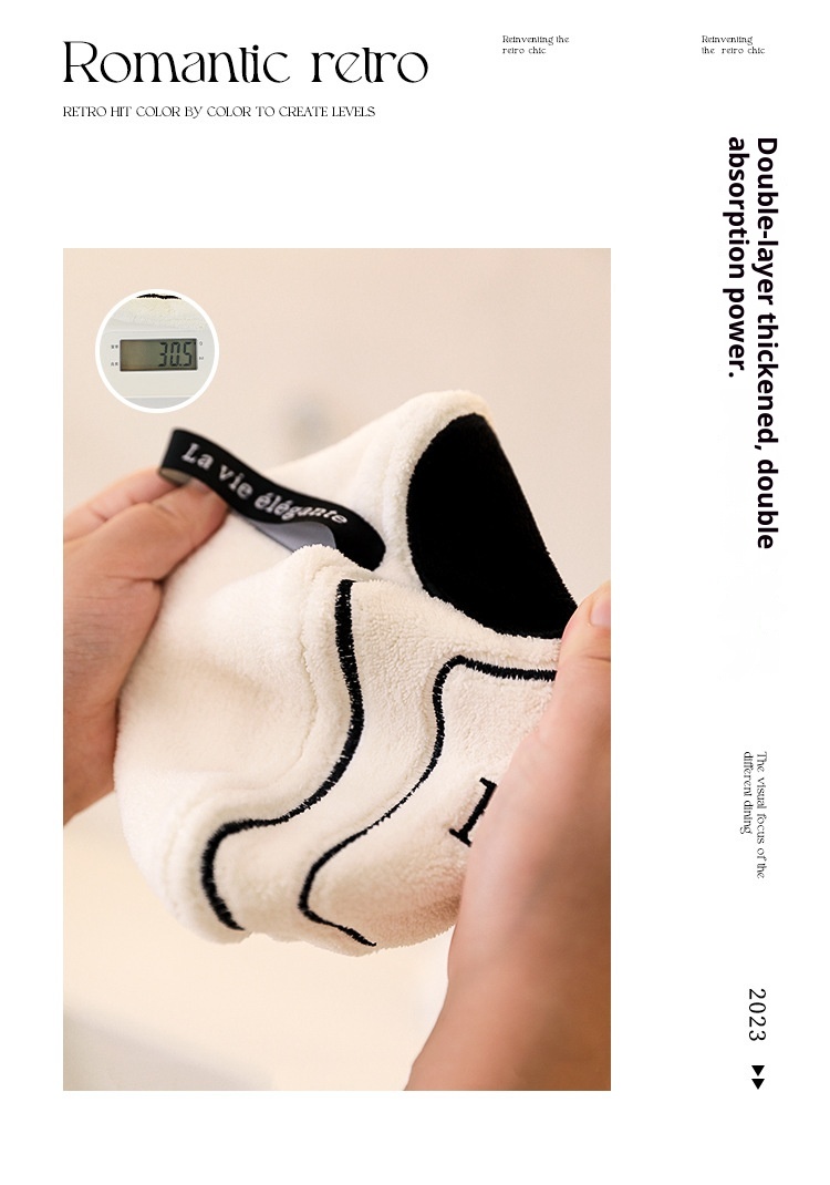 Lillian Original New Modern Simple Kitchen Bathroom White Absorbent Easy-to-Clean Soft Hangable Household Hand Towel_voghion.com