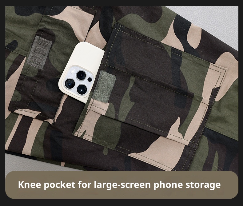 Pantaloni lunghi mimetici casual da uomo skinny, elastici, alla moda, multitasche, cargo, per esterni_voghion.com