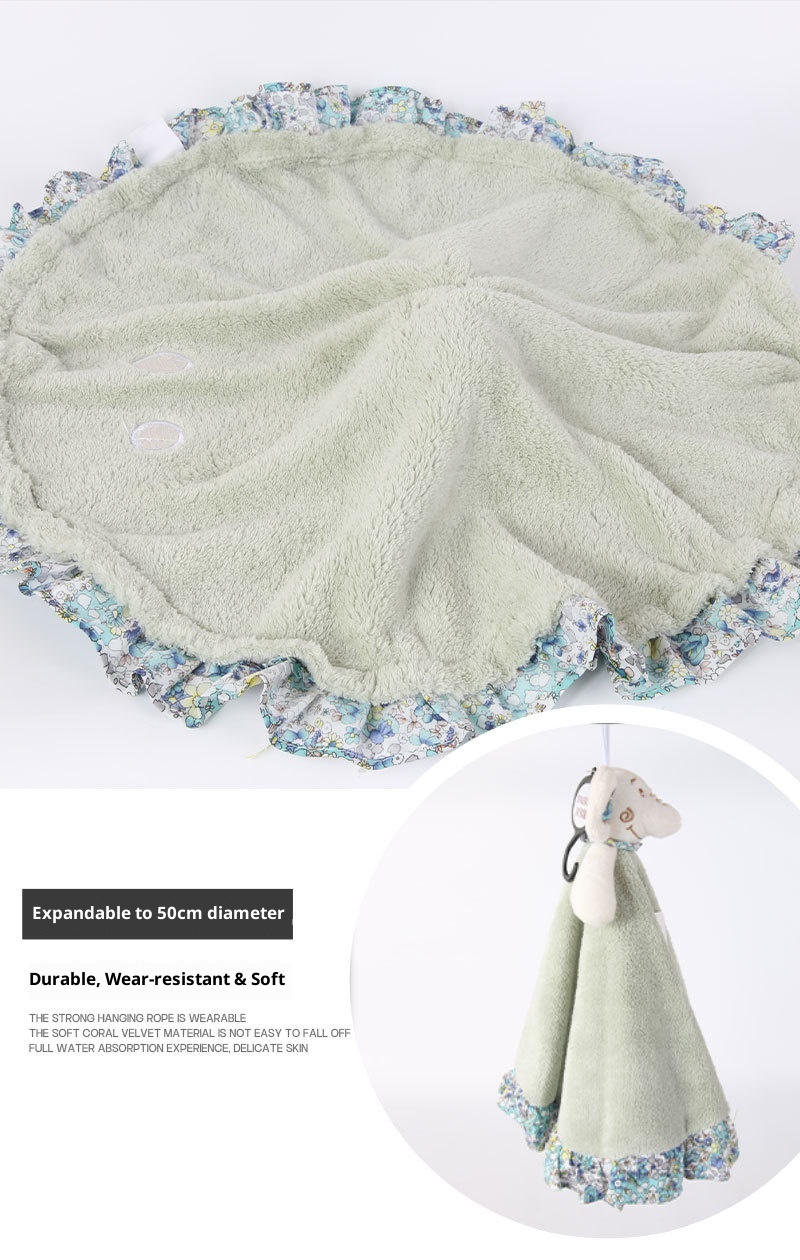 Lillian Cute Cartoon Animal Coral Fleece Children's Towel, Kangle House Hanging Thickened Absorbent Hand Towel Wholesale_voghion.com