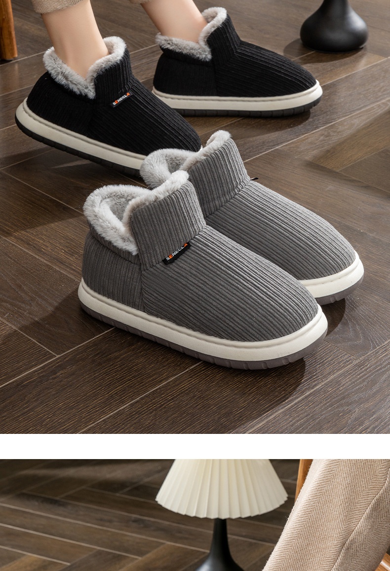 Zees Middle-aged And Women's Non-slip Soft Sole Winter Elderly Shoes With Fleece Lining, Thickened Warm Wrapped Heel,_voghion.com