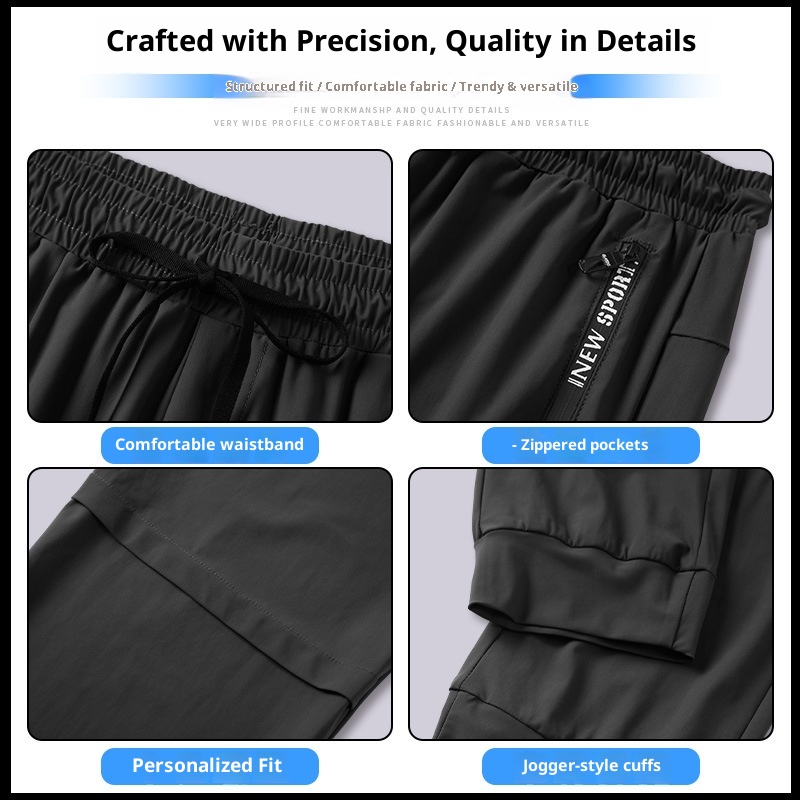 ragazzo 2025 Nuovo Ice Silk Uomo Sottile Casual Traspirante Elastico Sportivo Estate Pantaloni da jogging larghi Pantaloni lunghi ad asciugatura rapida_voghion.com