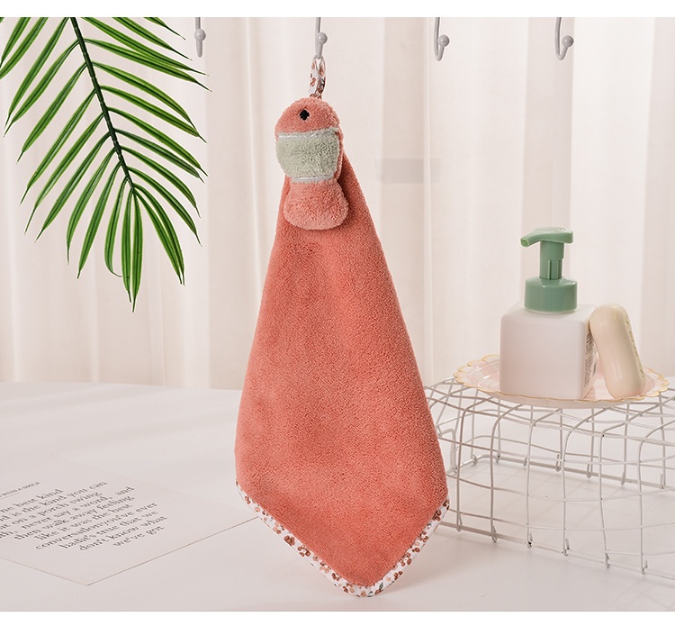Asciugamano da appendere Lillian per bambini, asciugamano per asciugare le mani per la cucina e il bagno, tendenza attuale, ad asciugatura rapida e assorbente_voghion.com