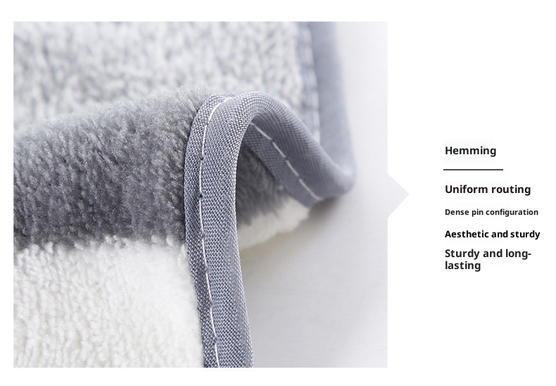 Lillian Coral Fleece Wide Ribbon Bow Kitchen Bathroom Hand Soft Absorbent Hanging Towel Cloth_voghion.com