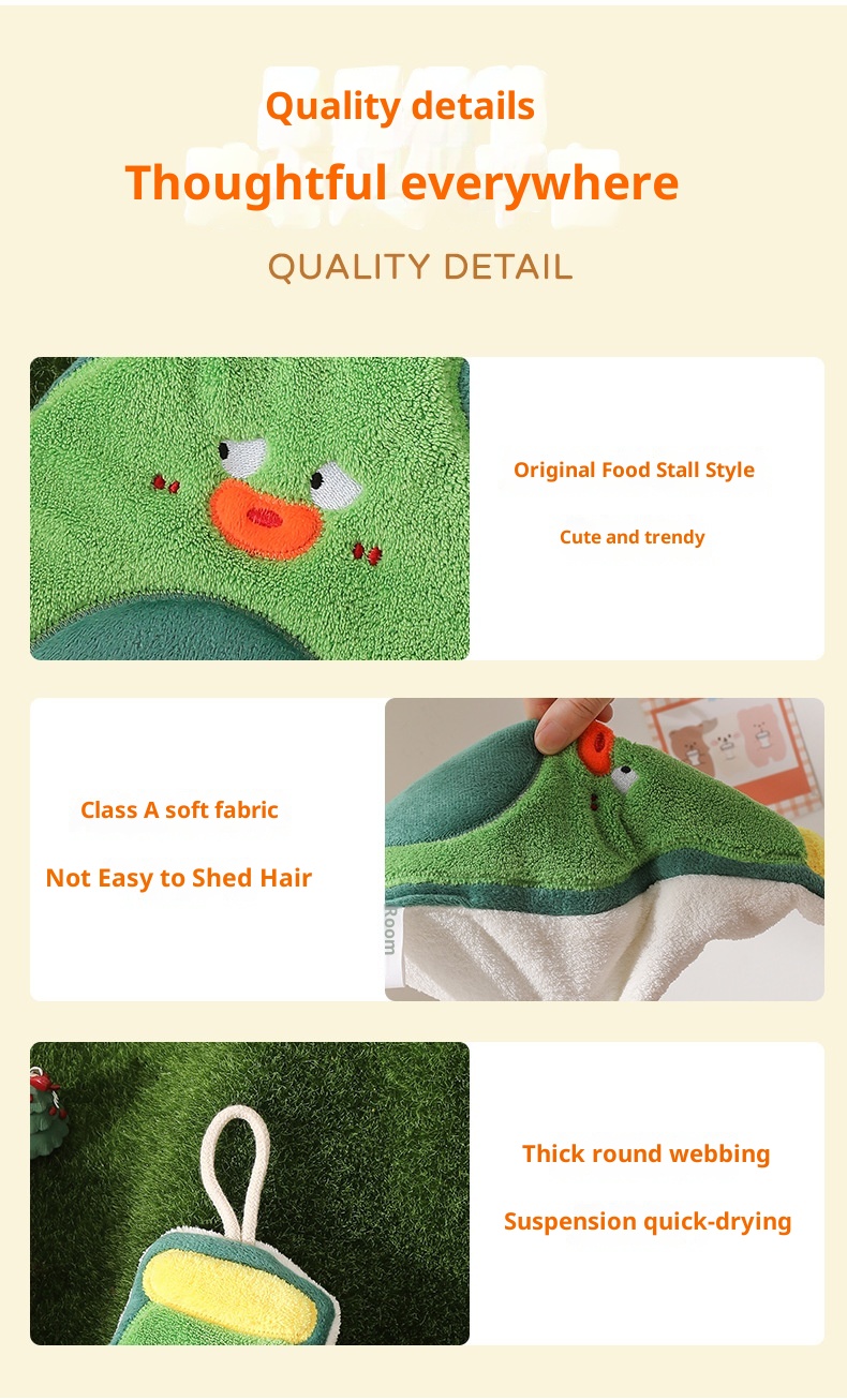 Lillian Large Stall Extended Series Hand Hanging Absorbent Kitchen Bathroom Dual-use Square Towels Wholesale Cross-border_voghion.com