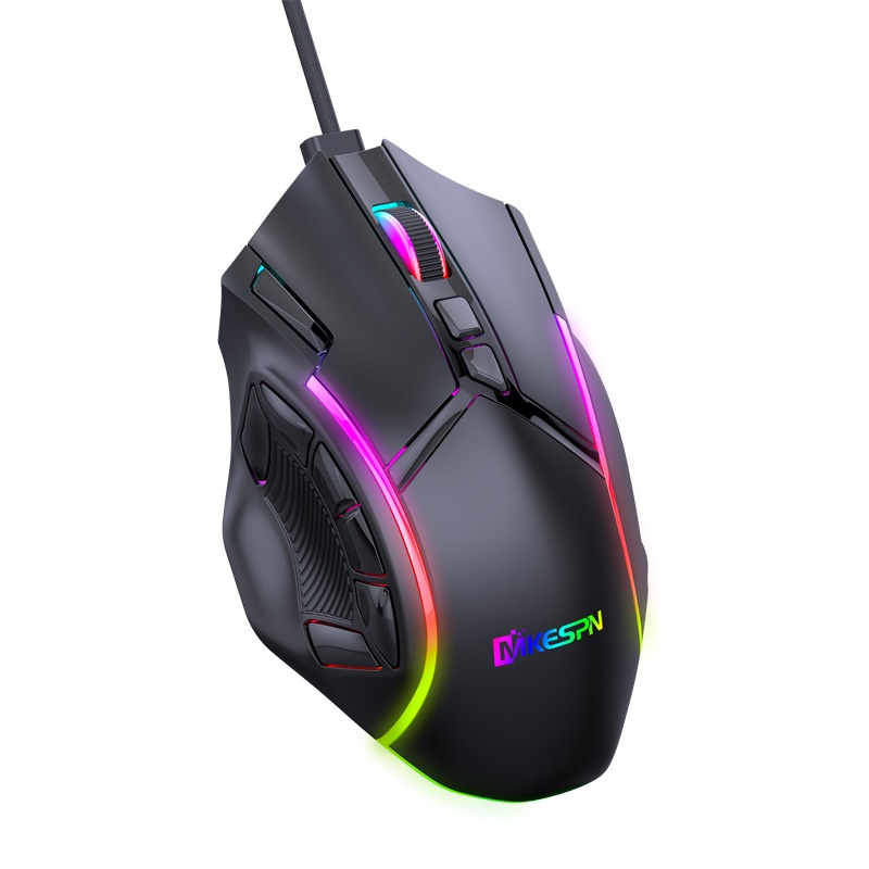 Techglobe Full-Speed 12800DPI 12-Button Macro Definition Wired RGB Gaming Mouse Wholesale Starting From One Piece Computer_voghion.com