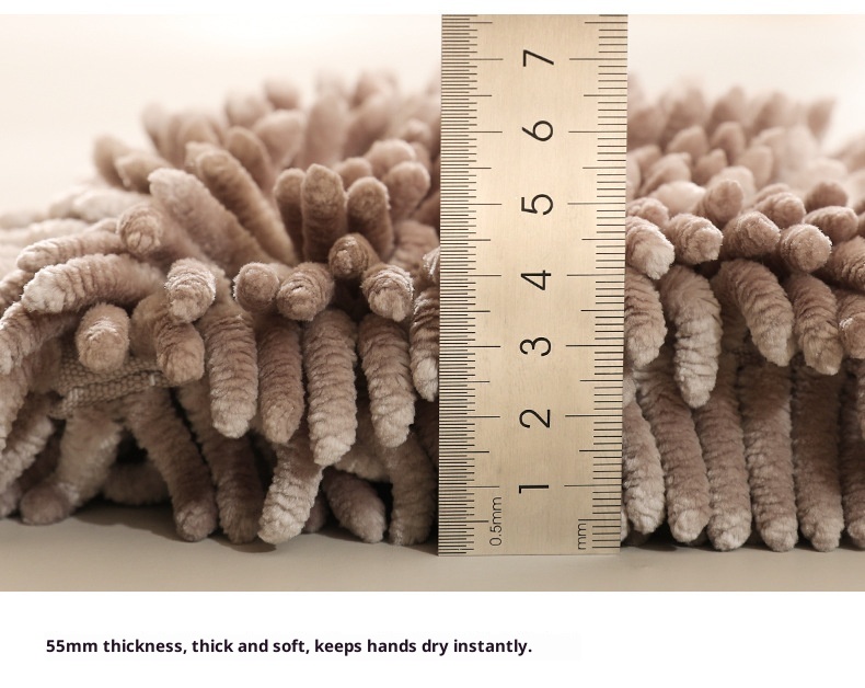 Lillian Chenille Kitchen Towel Hanging Cute Thick Cloth Bathroom Hand Ball Absorbent Quick-Dry_voghion.com