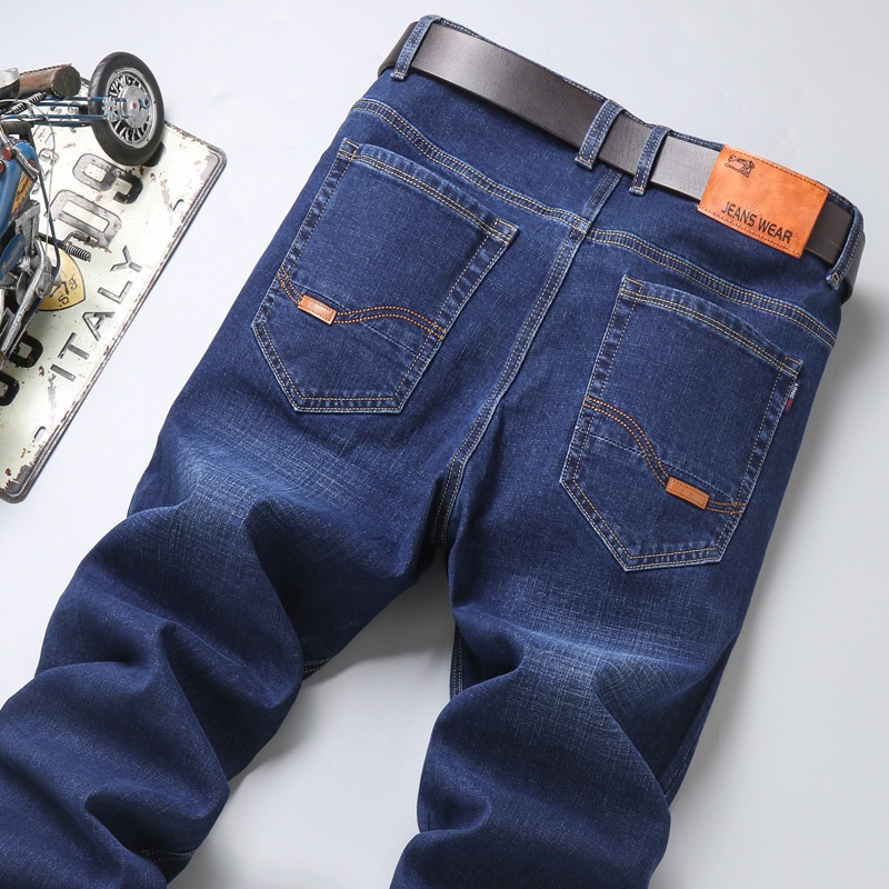 Jeans fins d'été pour garçon, fabricant en gros, vêtements de travail, taille haute, coupe droite, décontractés, longs, résistants et anti-salissures._voghion.com