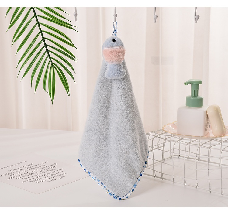 Asciugamano da appendere Lillian per bambini, asciugamano per asciugare le mani per la cucina e il bagno, tendenza attuale, ad asciugatura rapida e assorbente_voghion.com