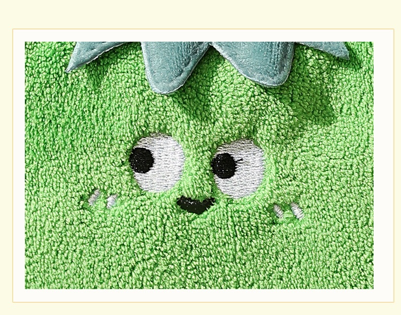 Lillian Cute Cartoon Vegetable Hanging Thickened Coral Fleece Kitchen Bathroom Quick-Dry Hand Towel Handkerchief_voghion.com