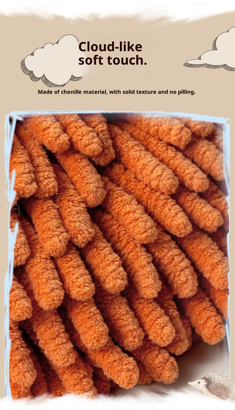 Asciugamano per bambini con pallina in ciniglia con animali dei cartoni animati Lillian Kang Le House, carino e spesso, da appendere_voghion.com