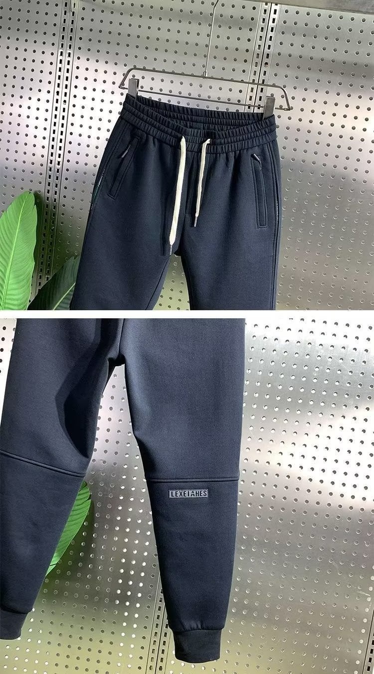 Pantalon de jogging long de sport décontracté pour homme, automne-hiver, nouvelle marque, tendance, en maille, ample, polyvalent, élastique et slim._voghion.com