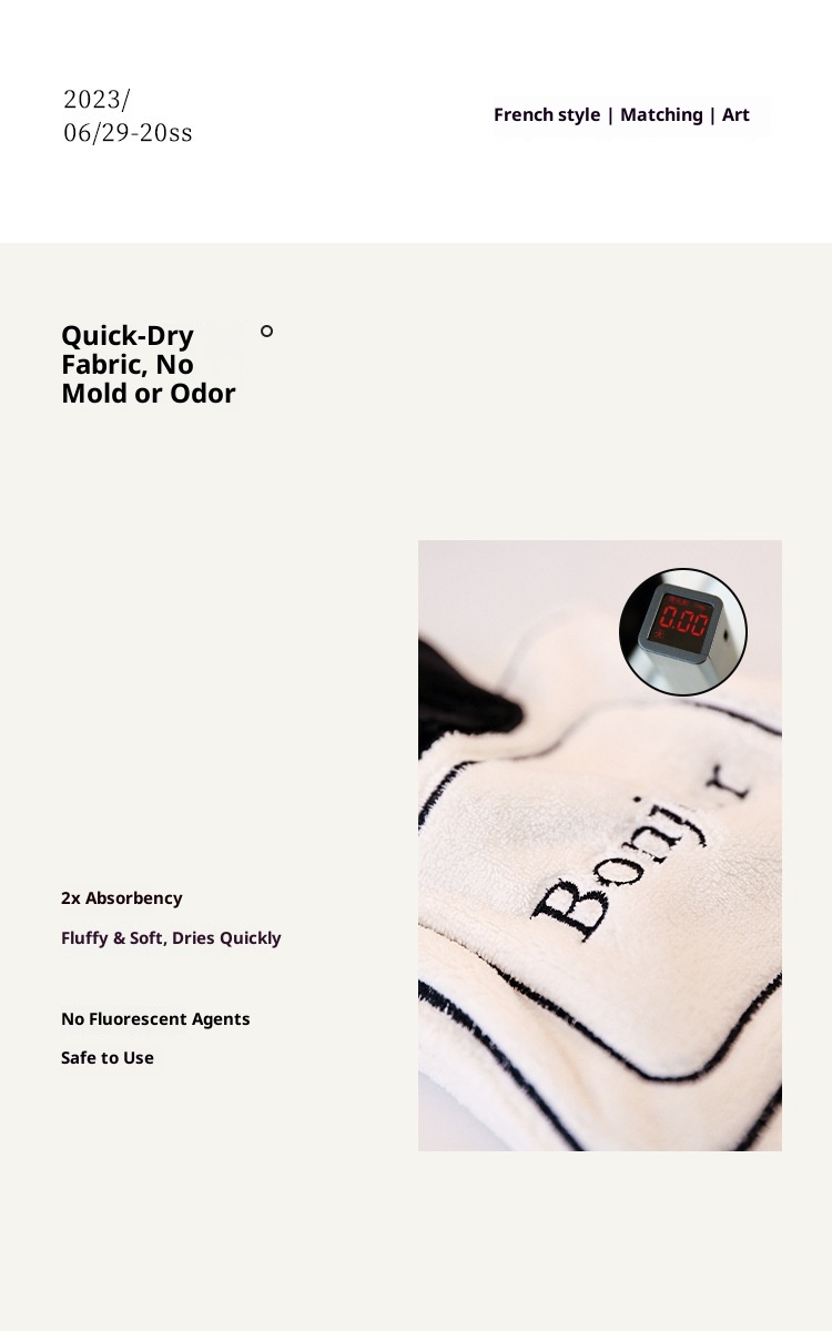 Lillian Original New Modern Simple Kitchen Bathroom White Absorbent Easy-to-Clean Soft Hangable Household Hand Towel_voghion.com