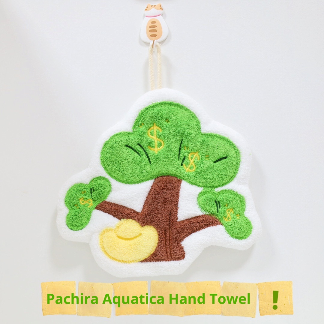 Lillian Big Fortune Tree Hand Kitchen Household Children's Handkerchief Towel Hanging Water Absorbent Quick-Dry_voghion.com