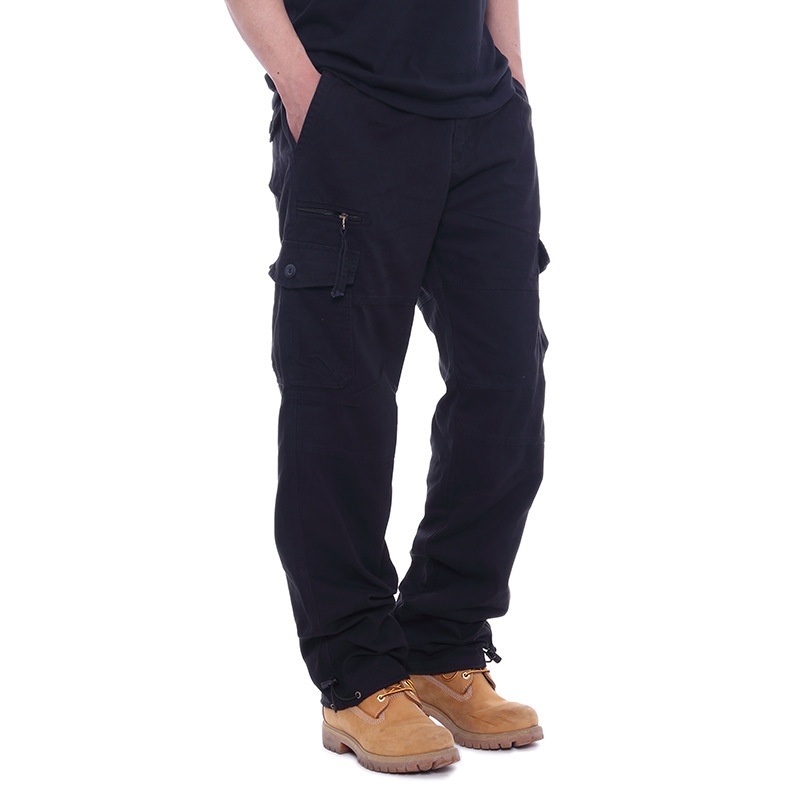 boy Spring And Autumn Multi-Pocket Outdoor Cargo Men's Trendy Loose Straight Large Size Long Hiking Casual Tactical Pants_voghion.com