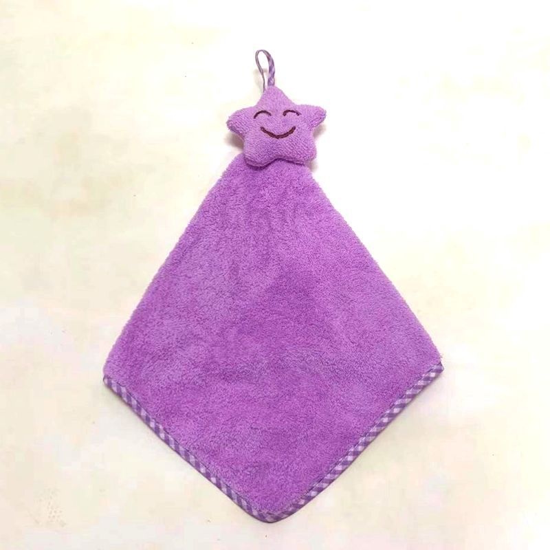 Lillian Cartoon Thickened Absorbent Hand Coral Fleece Small Hanging Kitchen Bathroom Cloth Children's Towel Wholesale_voghion.com