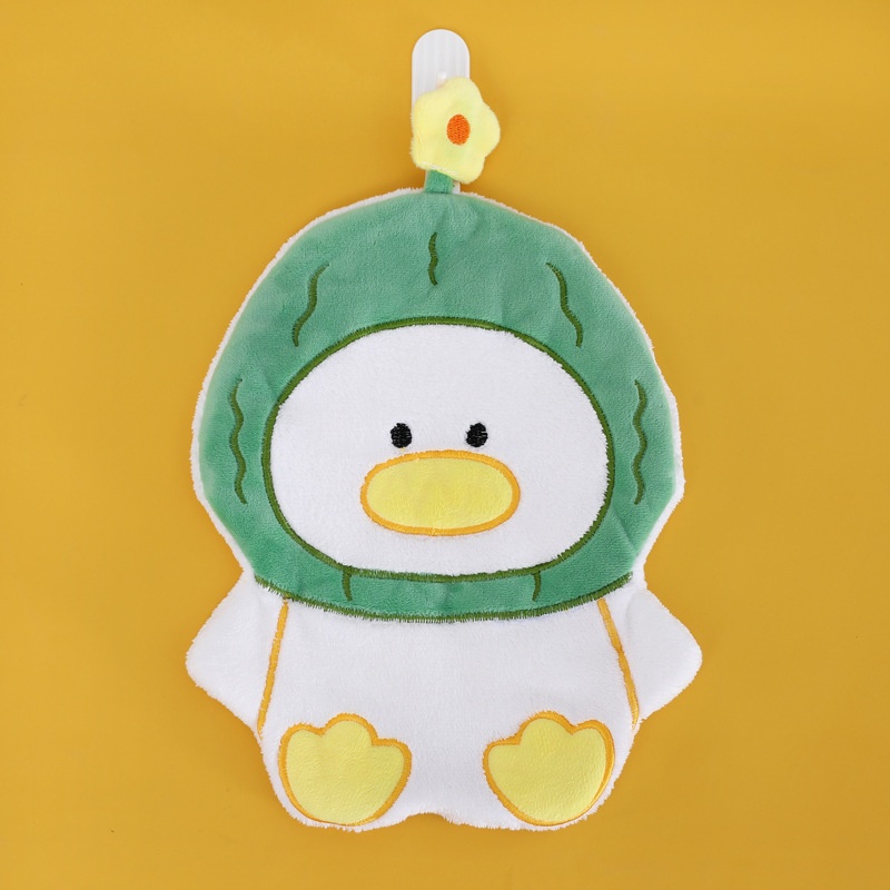 Lillian Coral Fleece Cartoon Cute Hanging Absorbent Quick-Dry Bathroom Kitchen Cloth Children's Hand Towel Wholesale_voghion.com