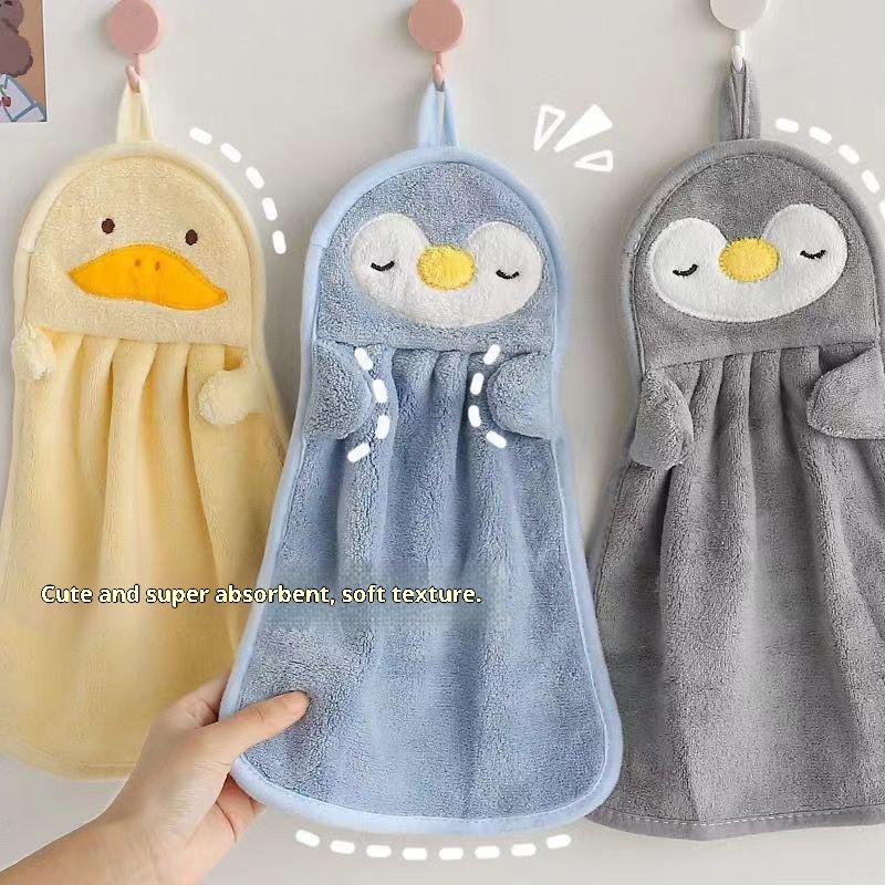 Lillian Trendy Hanging Cute Washing For Children Bathroom Hand Towel Kitchen Wiping Cloth_voghion.com