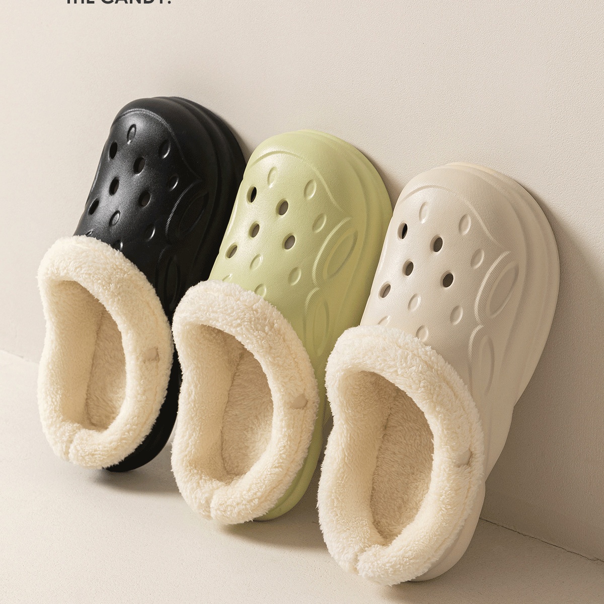 Zees Herren-Clogs mit Fleece-Futter für Paare, 2025 Neu Winter Indoo Rutschfeste, warme Baumwoll-Slipper mit dicker Sohle für Damen und Outdoor_voghion.com