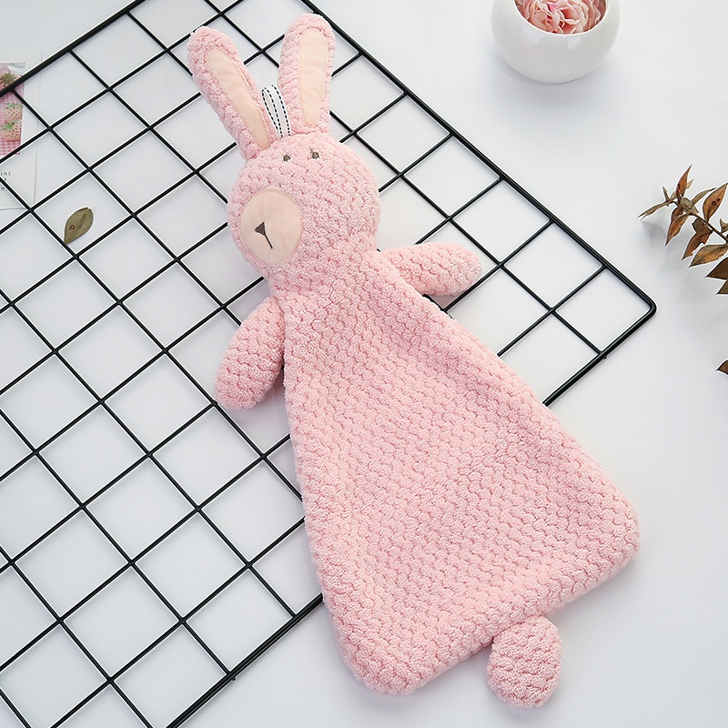 Lillian New Japanese Style Coral Fleece Face Hand Kitchen Household Unicorn Naked Bear Hanging Towel Easy To Clean_voghion.com