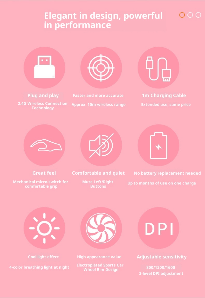 Techglobe Forerunner Gaming Mouse Wireless Silent Peripheral Mechanical Computer USB Wired Illuminated Office Wholesale_voghion.com