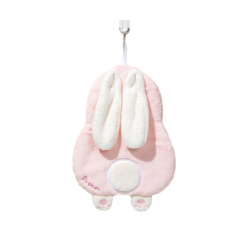 Lillian Cartoon Animal Thickened Hand Coral Fleece Bathroom Hanging Absorbent Towel Kitchen Washroom Small Handkerchief_voghion.com