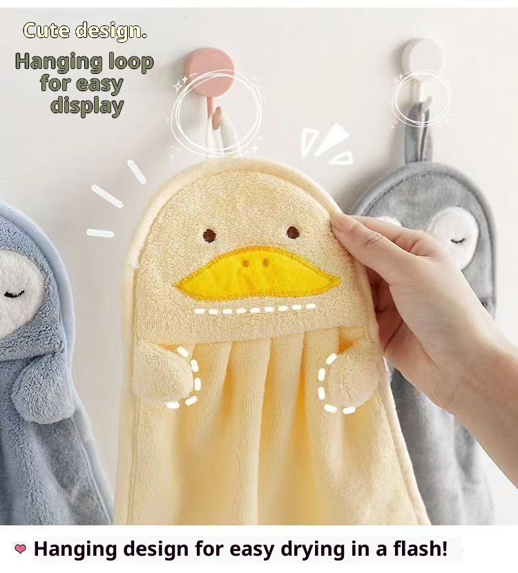Lillian Trendy Hanging Cute Washing For Children Bathroom Hand Towel Kitchen Wiping Cloth_voghion.com