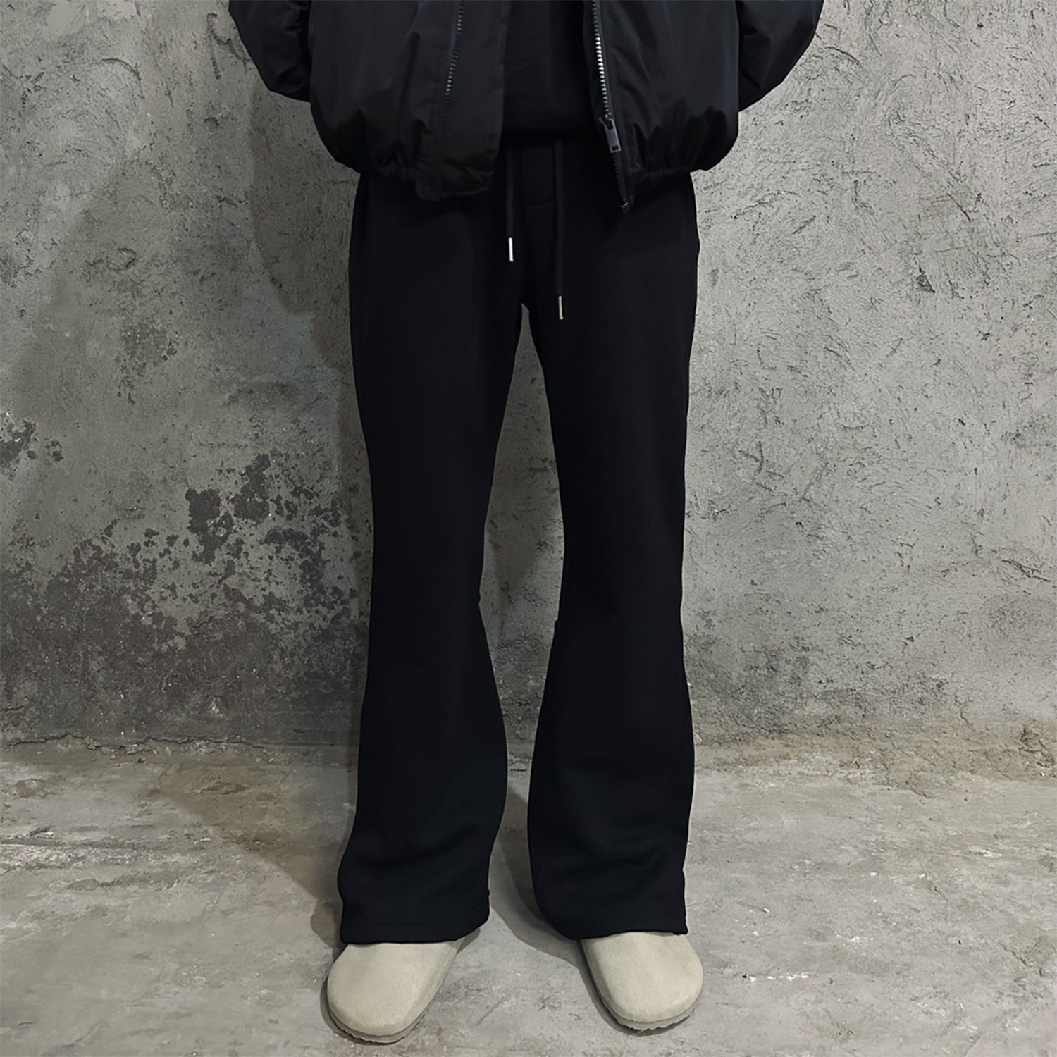 boy Spring Autumn Flared Casual Pants For Men And Women, Trendy Brand, Versatile, Slimming, Commuting, Slim Fit, Black_voghion.com