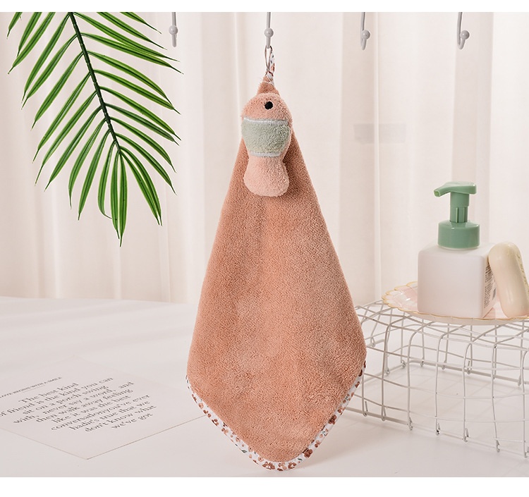 Asciugamano da appendere Lillian per bambini, asciugamano per asciugare le mani per la cucina e il bagno, tendenza attuale, ad asciugatura rapida e assorbente_voghion.com