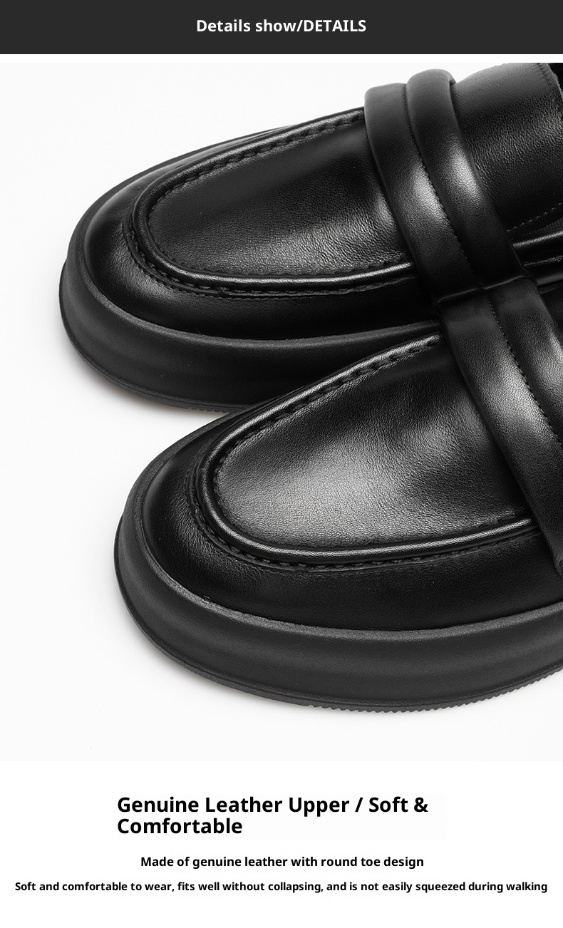 WalkPrime WalkPrime European Style Loafers For Men Summer New Slip-On Driving Genuine Men's Trendy Moccasins Thick Sole Leather Shoes_voghion.com