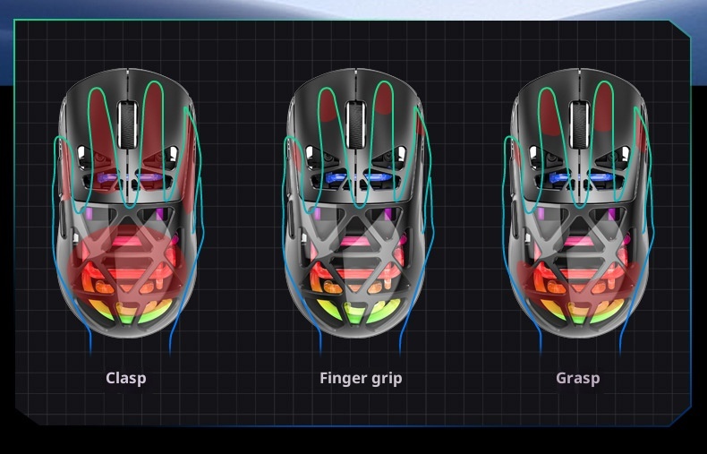 Souris de jeu sans fil Bluetooth Techglobe M7 légère à trois modes de chargement (vente en gros)_voghion.com