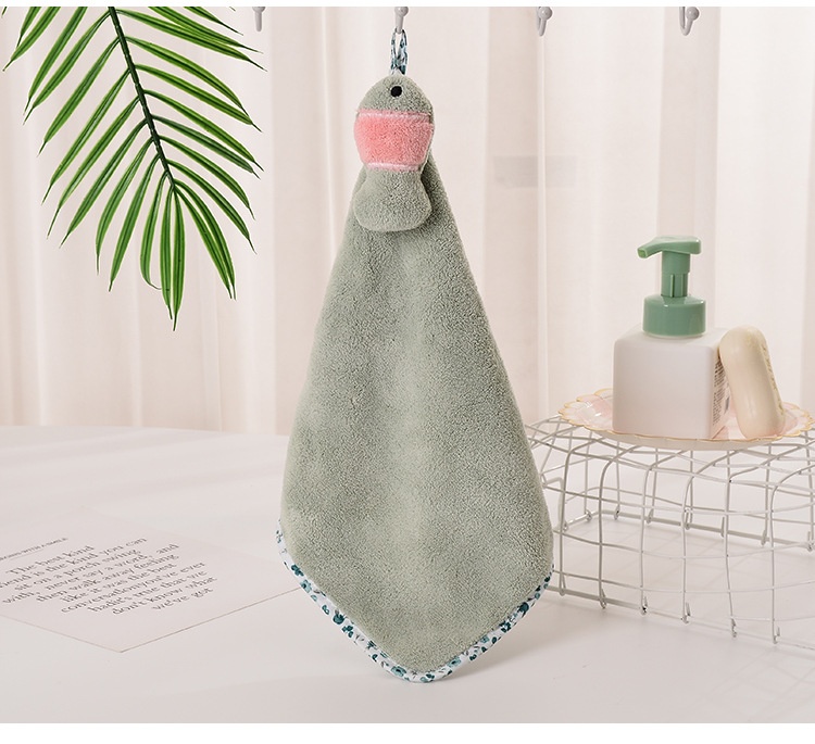Asciugamano da appendere Lillian per bambini, asciugamano per asciugare le mani per la cucina e il bagno, tendenza attuale, ad asciugatura rapida e assorbente_voghion.com