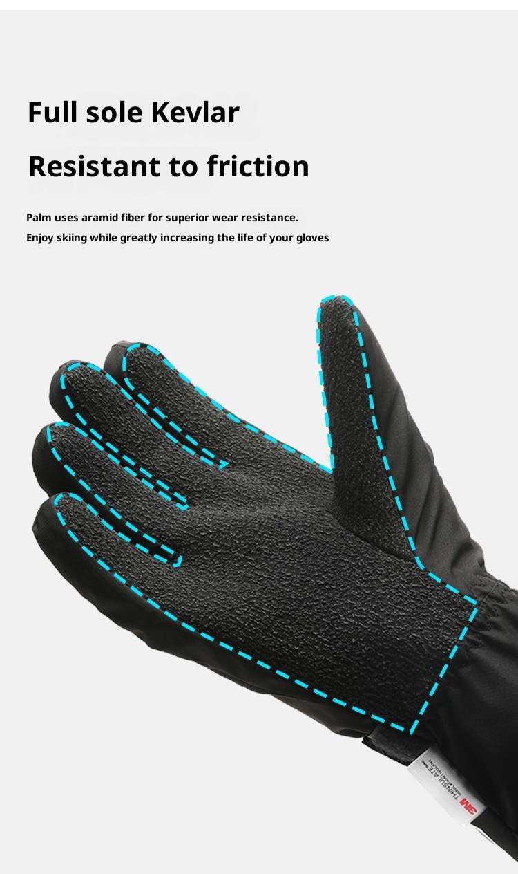 Boy Boy Boy Kevlar Ski- und Fahrradhandschuhe Touchscreen Winter Wasserdicht Winddicht Fleecegefüttert Warm Outdoor Bergsteigen_voghion.com