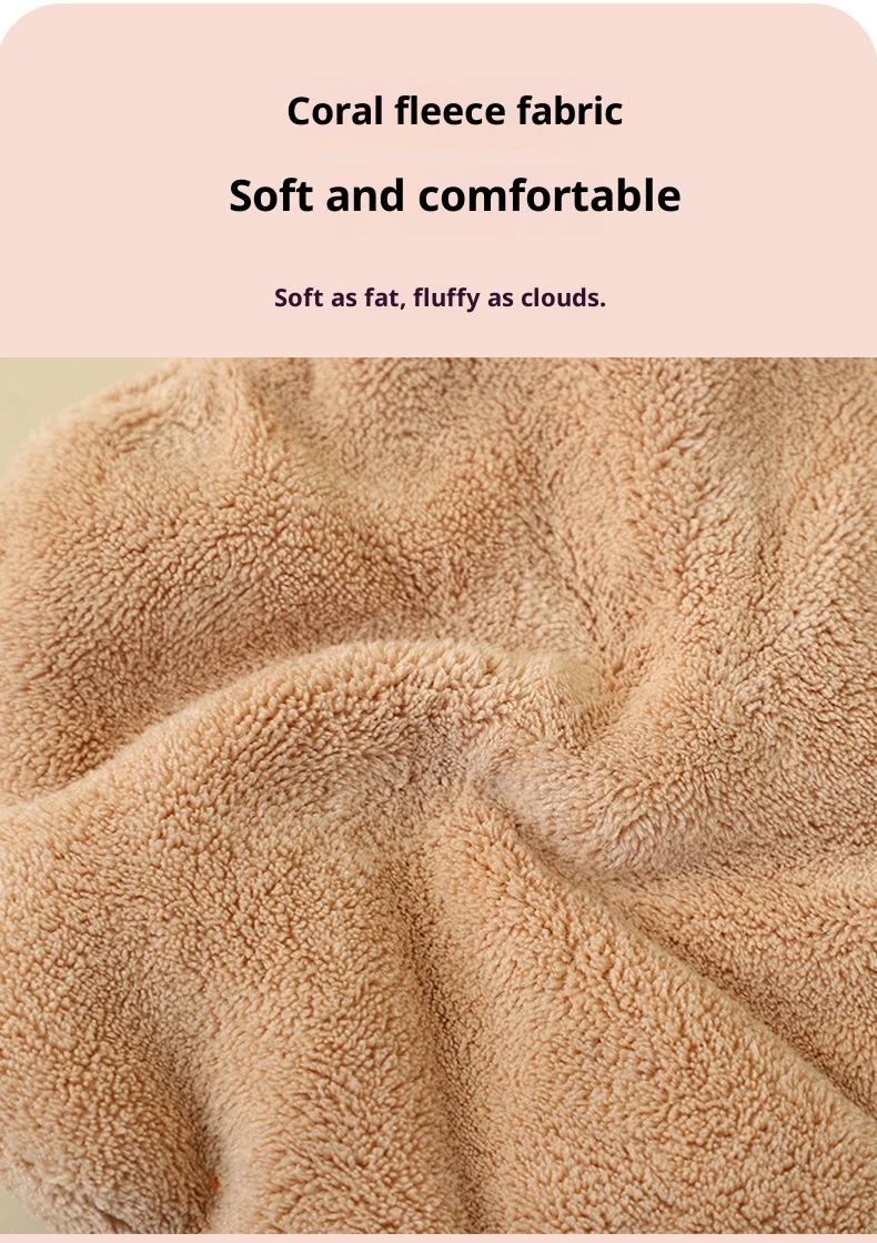 Lillian Factory In-Stock Cartoon Kitten Coral Fleece Hanging Hand Towel Bathroom Kitchen Cloth Wholesale_voghion.com