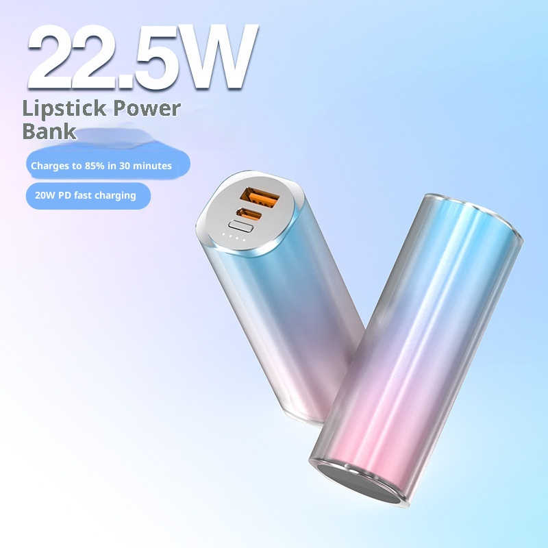 Batterie externe portable compacte Techglobe à dégradé de couleurs 10 000 mAh, personnalisable et exclusive pour les échanges transfrontaliers._voghion.com