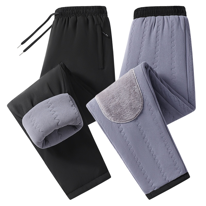 Pantaloni da jogging sportivi lunghi da uomo, spessi e caldi, foderati in pile, nuovi, autunnali e invernali, in cotone_voghion.com