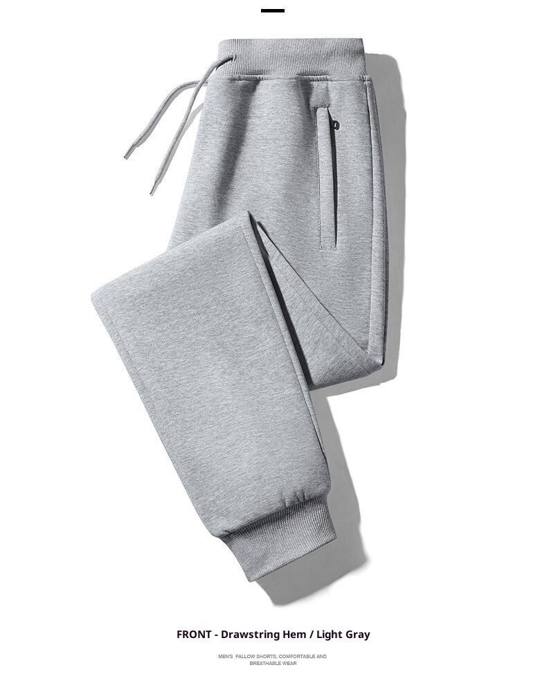 boy 2025 Autumn Winter Jogger Pure Cotton Casual Pants Men's Versatile Zipper Pocket Slim Fit Two-Slit_voghion.com