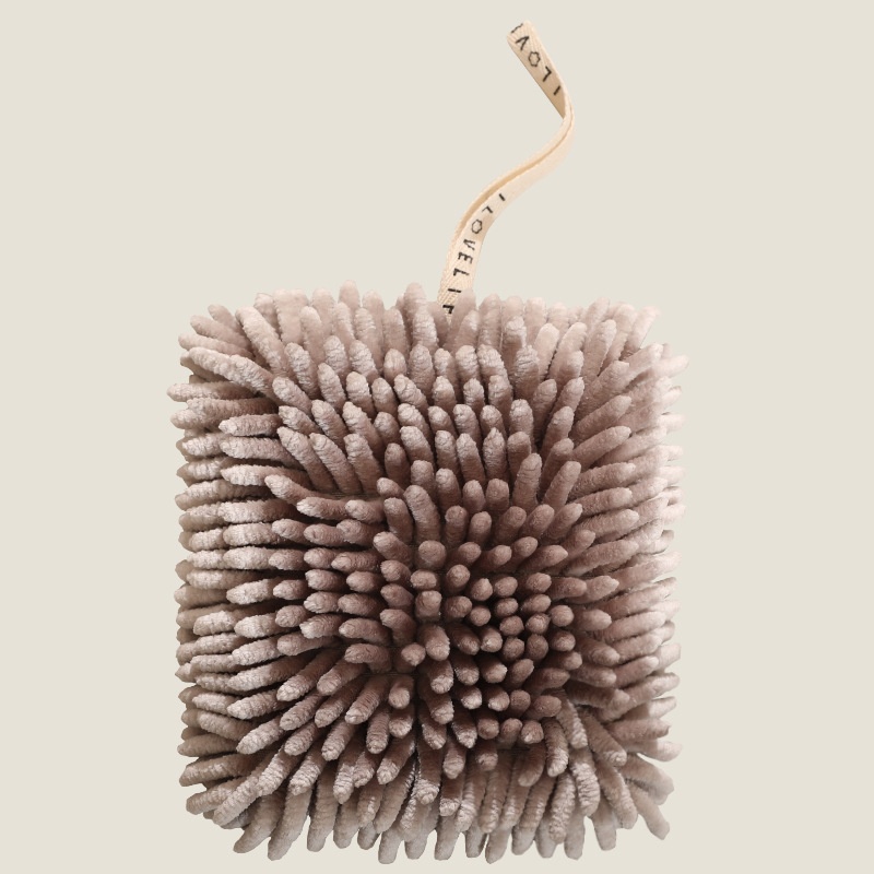 Lillian Chenille Kitchen Towel Hanging Cute Thick Cloth Bathroom Hand Ball Absorbent Quick-Dry_voghion.com