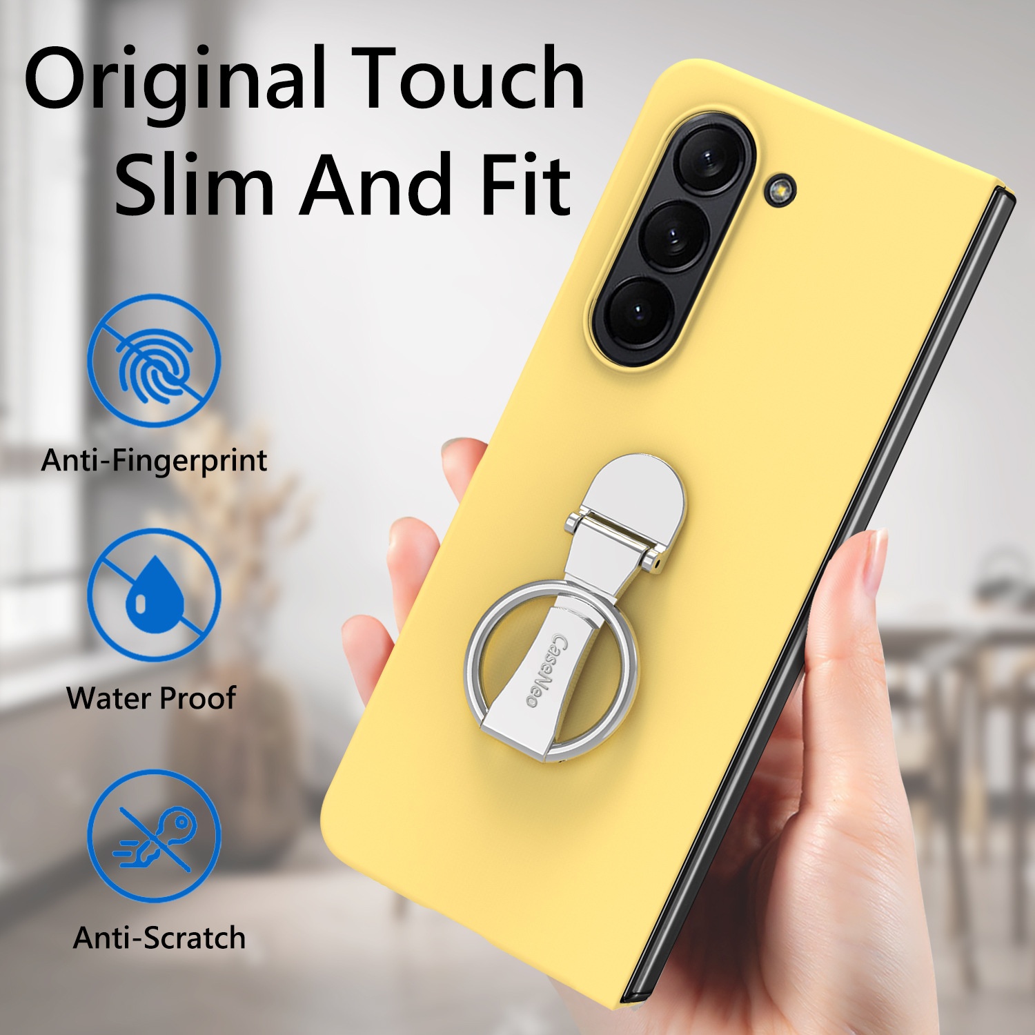 TechGlobe Compatible With Samsung ZFold7 And Screen Protector Integrated Phone Case Exquisite Boxed 360 Multi-Angle Rotating Stand_voghion.com