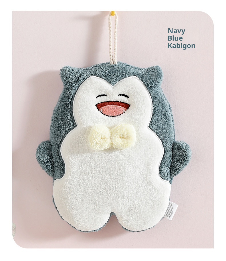 Lillian Hängendes, saugfähiges Handreinigungstuch mit niedlichem Cartoon-Motiv für Kinder, schnelltrocknendes Handtuch für Bad und Küche, Geschenkidee_voghion.com