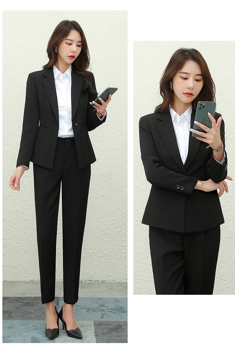 girl Girl Suit Women's Spring And Autumn Long Sleeve Black Slim Fit Formal We For College Students Professional Interview_voghion.com