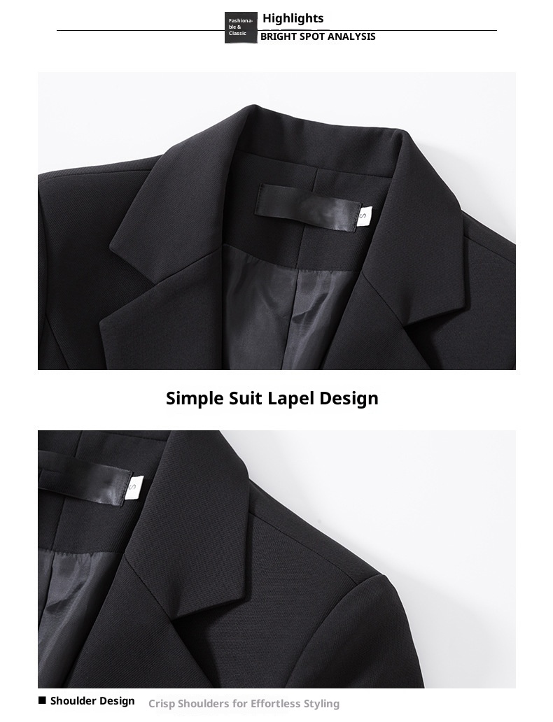 girl Girl Suit Women's Spring And Autumn Long Sleeve Black Slim Fit Formal We For College Students Professional Interview_voghion.com