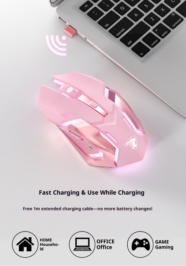 Techglobe Forerunner Gaming Mouse Wireless Silent Peripheral Mechanical Computer USB Wired Illuminated Office Wholesale_voghion.com