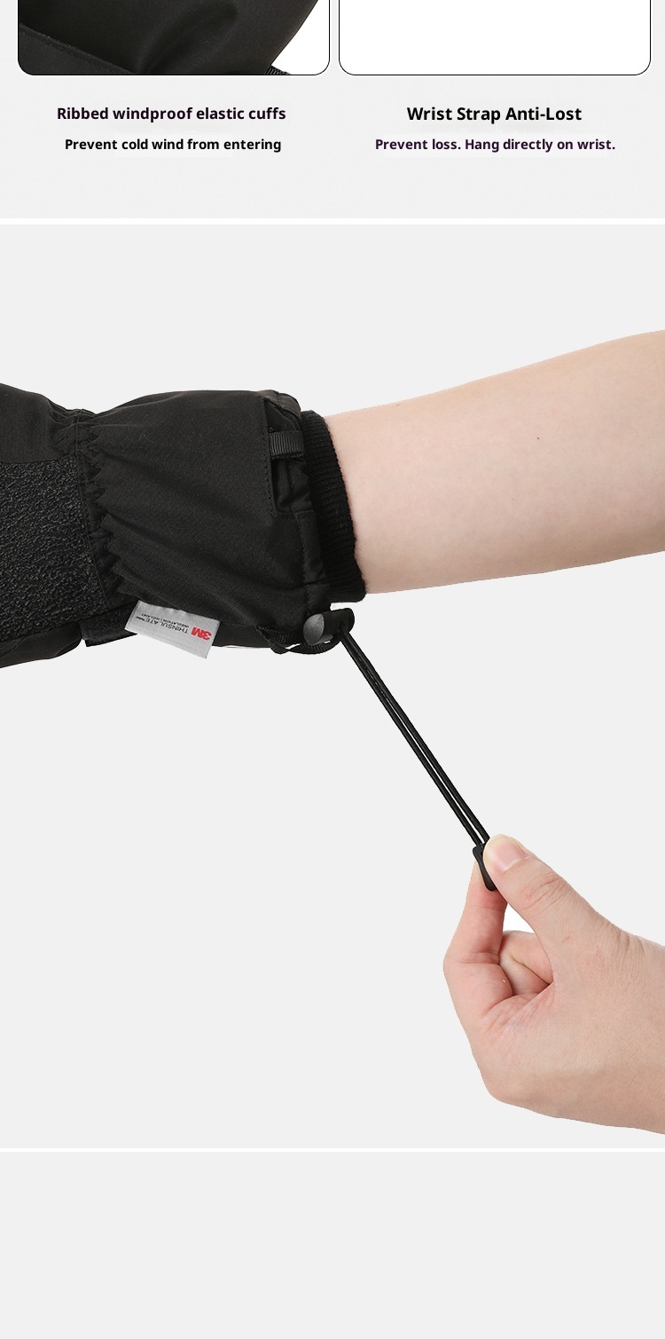 Boy Boy Boy Kevlar Ski- und Fahrradhandschuhe Touchscreen Winter Wasserdicht Winddicht Fleecegefüttert Warm Outdoor Bergsteigen_voghion.com