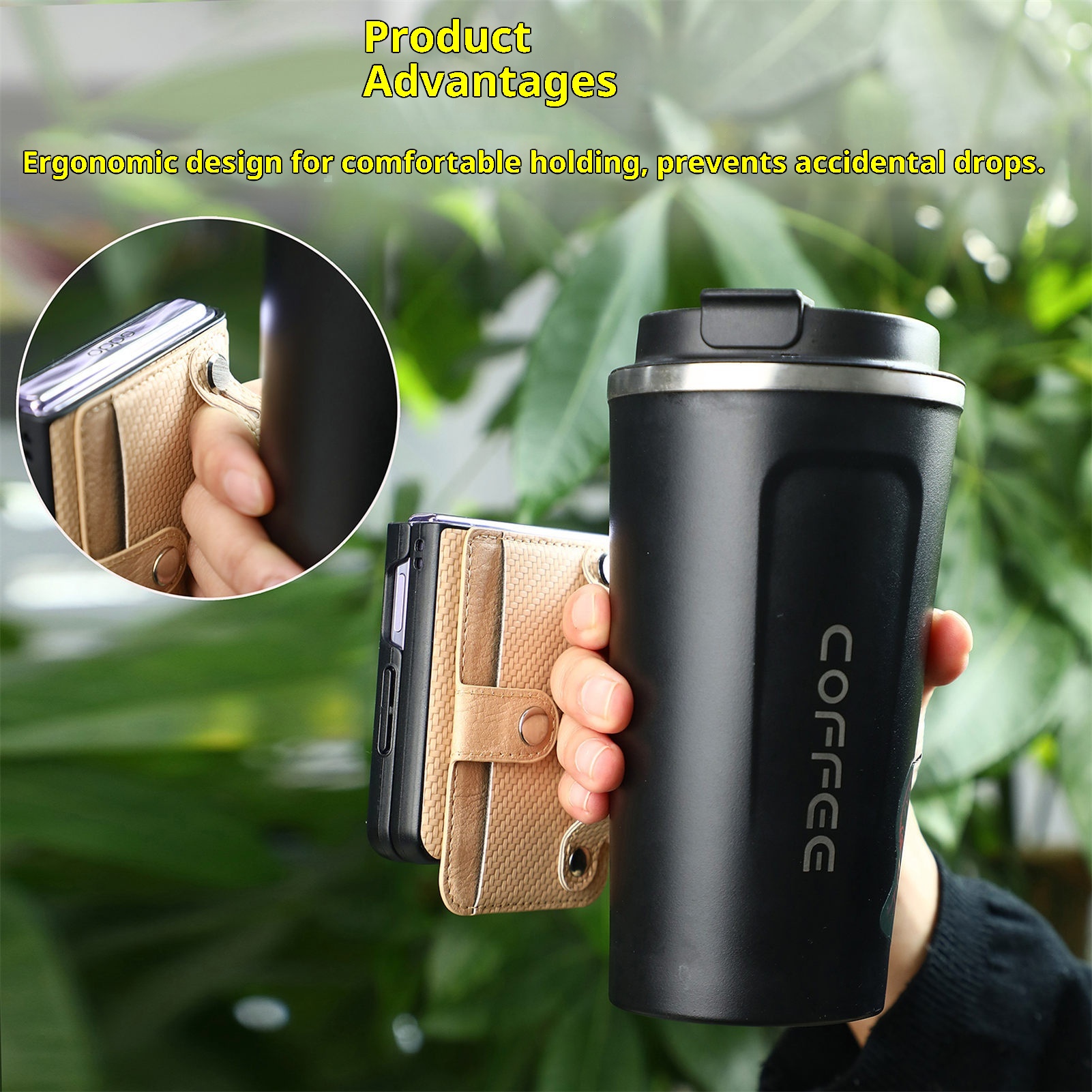 TechGlobe Suitable For OPPO Find N3 Flip Multifunctional Phone Case Creative Stand Card Slot Wrist Strap PC Protective Cover_voghion.com