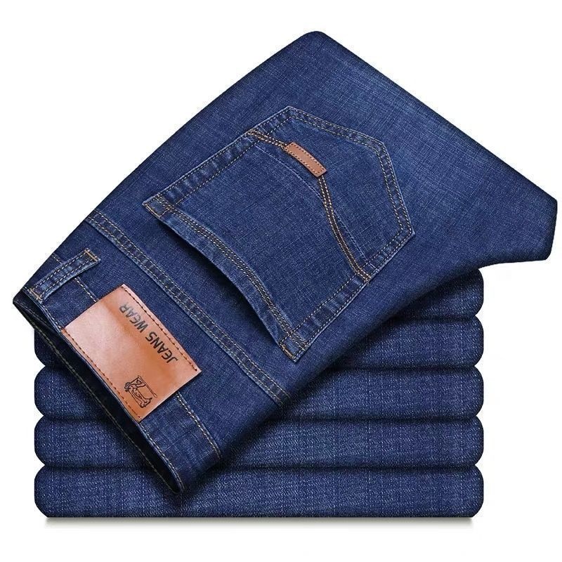 Jeans fins d'été pour garçon, fabricant en gros, vêtements de travail, taille haute, coupe droite, décontractés, longs, résistants et anti-salissures._voghion.com