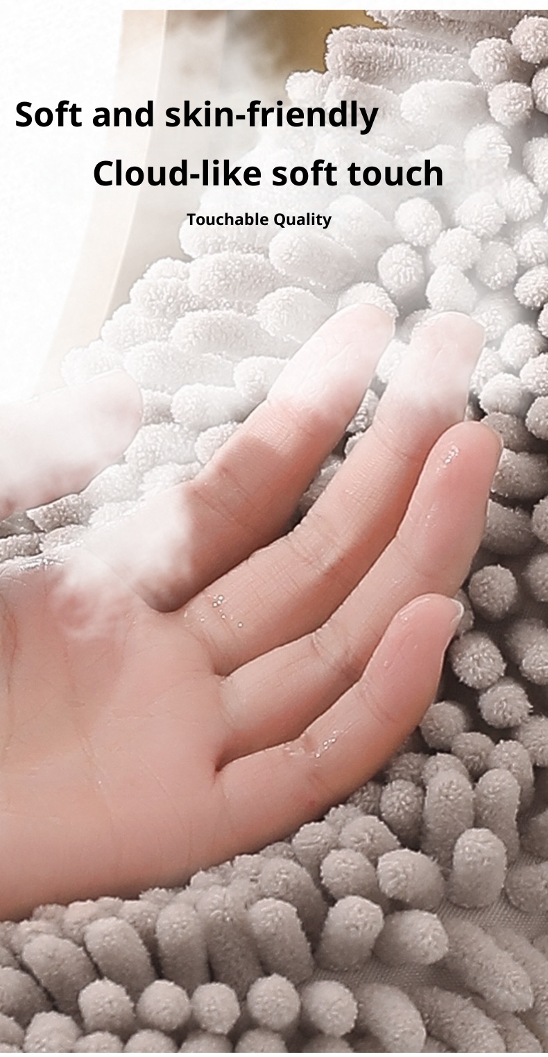 Lillian Chenille Cartoon Animal Hand Ball Household Kitchen Children Embroidered Hanging Absorbent Towel Cross-Border_voghion.com