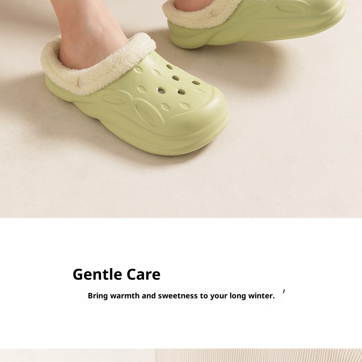 Zees Herren-Clogs mit Fleece-Futter für Paare, 2025 Neu Winter Indoo Rutschfeste, warme Baumwoll-Slipper mit dicker Sohle für Damen und Outdoor_voghion.com