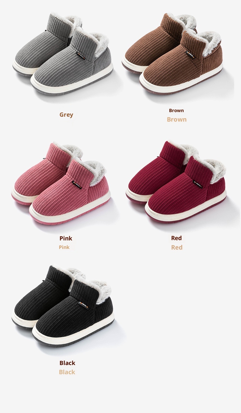 Zees Middle-aged And Women's Non-slip Soft Sole Winter Elderly Shoes With Fleece Lining, Thickened Warm Wrapped Heel,_voghion.com