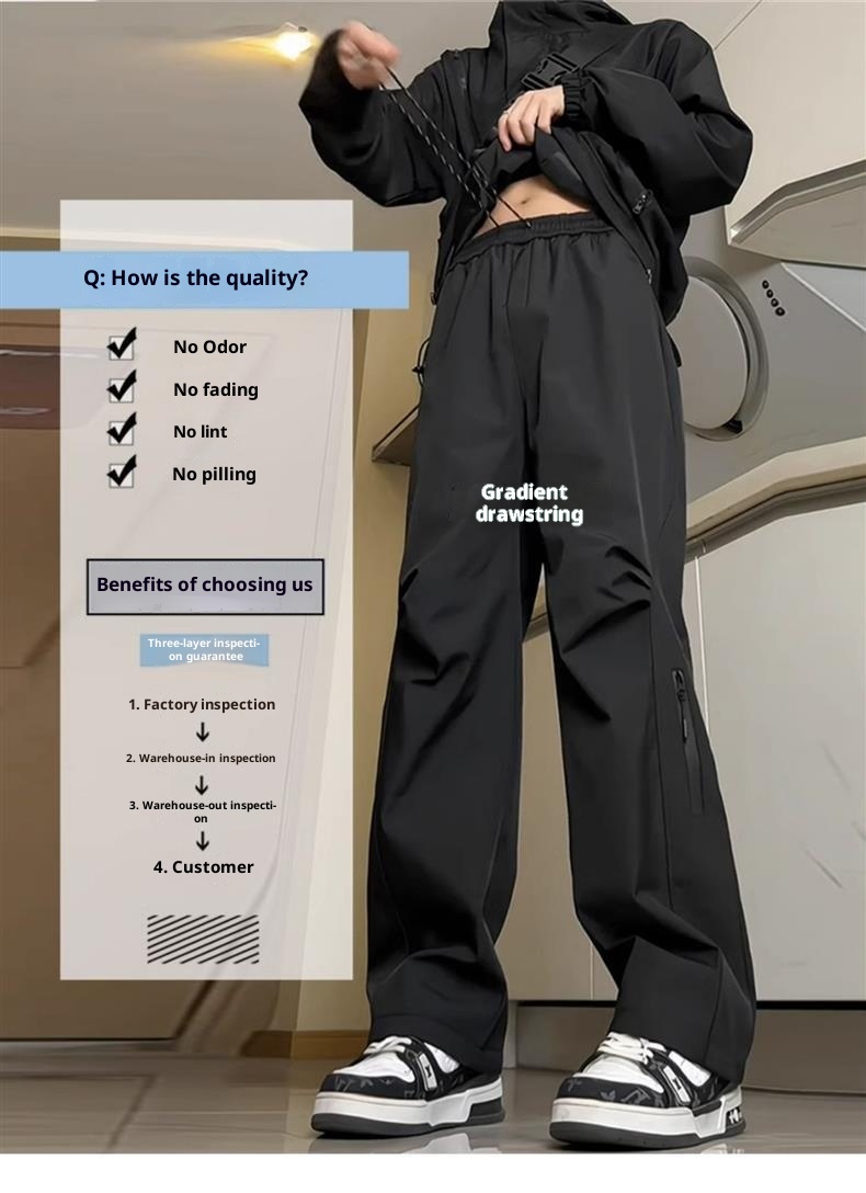 Pantalon softshell imperméable et décontracté pour homme, couleur unie, style américain, idéal pour le printemps et l'automne, avec une touche fonctionnelle et un esprit randonnée._voghion.com